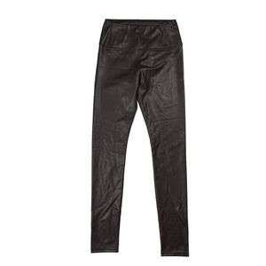 7 For All Mankind Edgy Chic Womens High Rise Faux Leather Leggings Brown XS